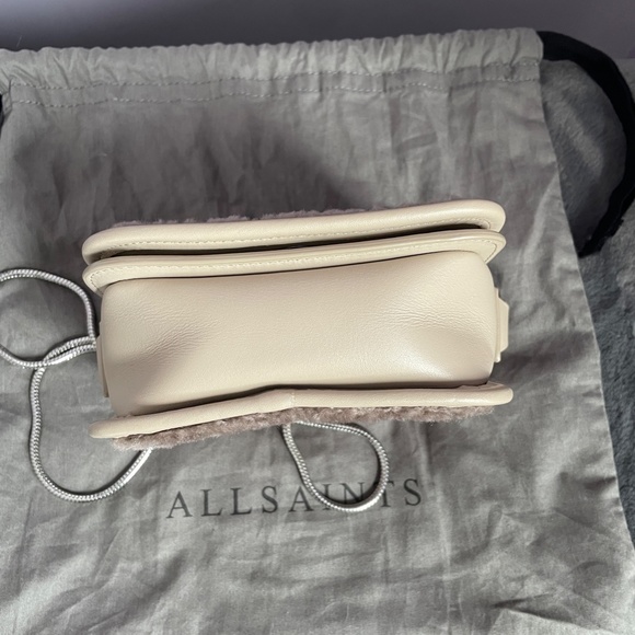 All Saints Cream and Brown Crossbody Bag - Picture 7 of 15
